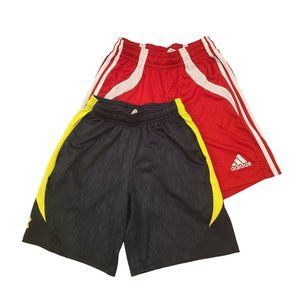 Bundle of 2 Boys Athletic Shorts Under Armour and Adidas Youth Size S